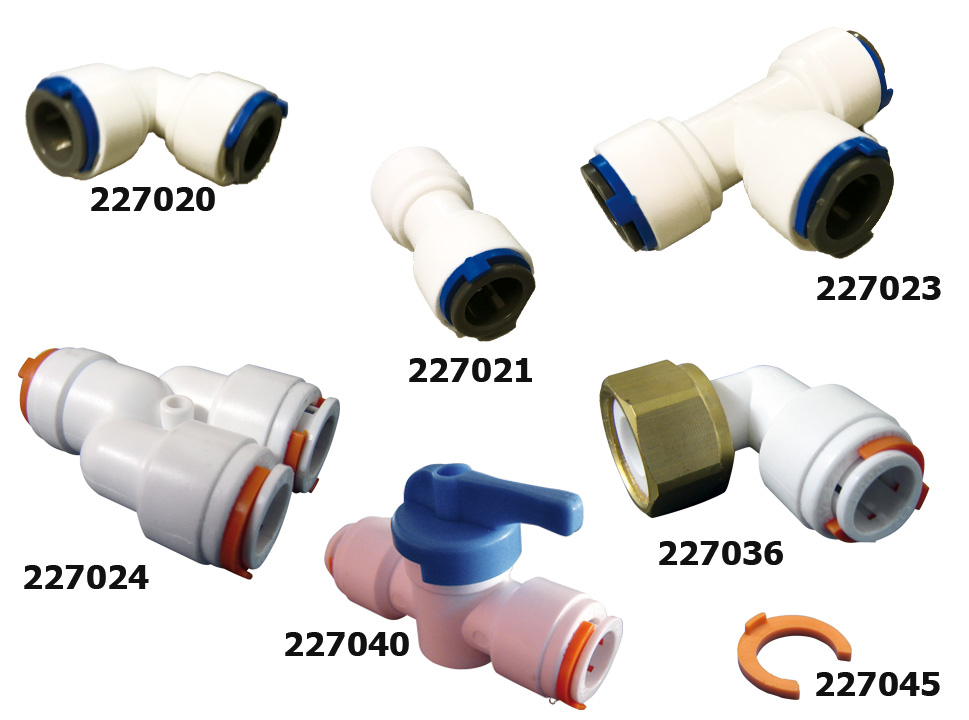 Coppia Di Raccordi Rapidi M-F Per Tubo Alta Pressione In Gomma 6x14 Mm Aria