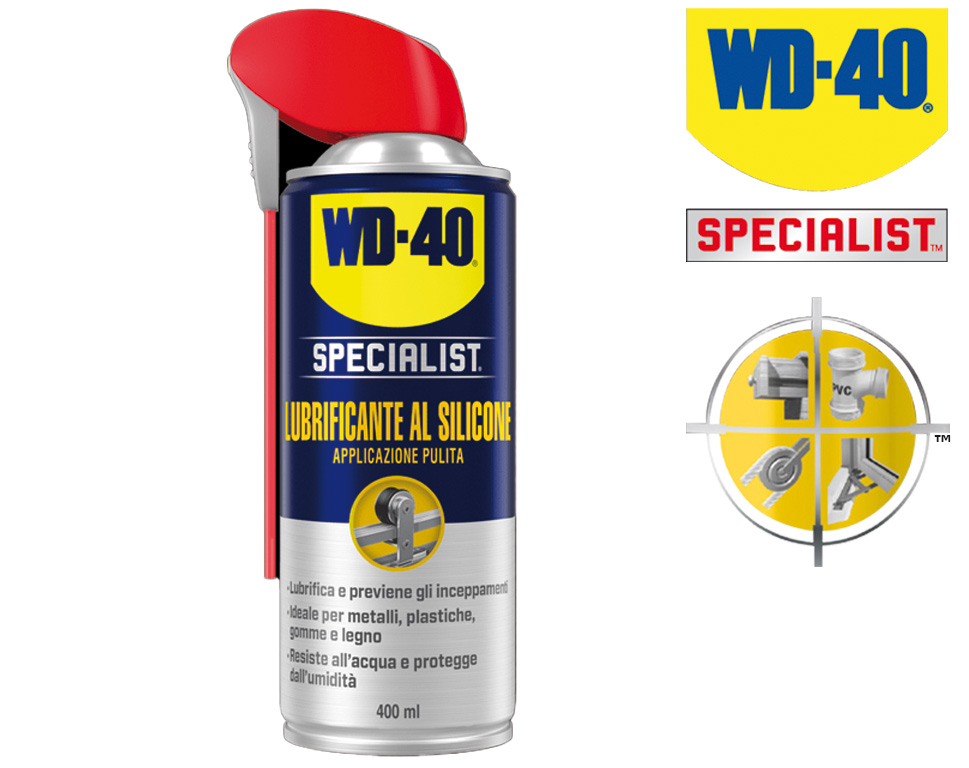 WD-40 LUBRIFICANTE AL SILICONE APPLICAZIONE PULITA - G.F.N.