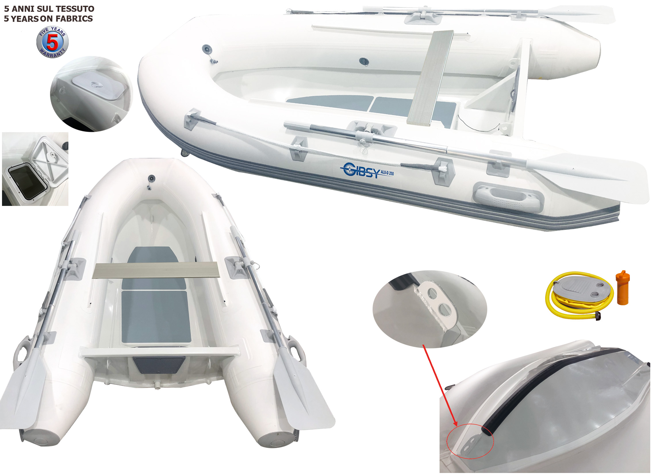 GIBSY ALU-H 270-320-380 INFLATABLE BOAT - G.F.N. Gibellato