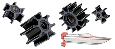 Impellers for outboard engines