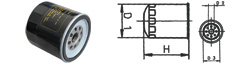 SCREWABLE OIL FILTERS FOR INBOARD AND OUTBOARD ENGINES