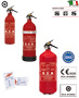 POWDER FIRE EXTINGUISHER WITH PRESSURE GAUGE MED APPROVED