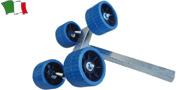 BLUE QUADRUPLE TILTING SIDE ROLLER