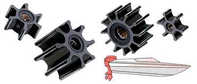 Impellers for outboard engines