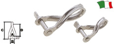STAINLESS STEEL AISI 316 TWISTED D SHACKLES