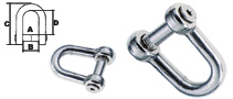 AISI 316 STAINLESS STEEL SHACKLE WITH HIDDEN SCREW