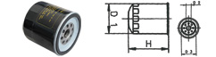 OIL FILTERS SCREW-TYPE FOR OUTBOARD ENGINES