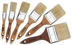 PAINT BRUSH WITH WOODEN TUMBLED HANDLE