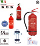MED HOMOLOGATED POWDER FIRE EXTINGUISHER WITH PRESSURE GAUGE AND ALUMINIUM VALVE