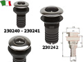 THRU-HULL FITTING STAINLESS STEEL COLLAR AND NON RETURN VALVE