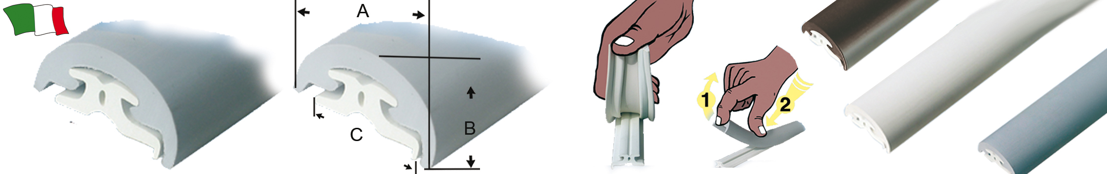 APPROVED RADIAL FENDER PROFILE WITH RIGID RAIL