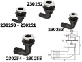 THRU-HULL FITTING 90° STAINLESS STEEL COLLAR
