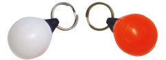 FLOATING FENDER-SHAPED KEY RING