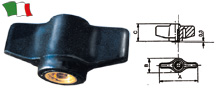 WING NUT WITH THROUGH HOLE