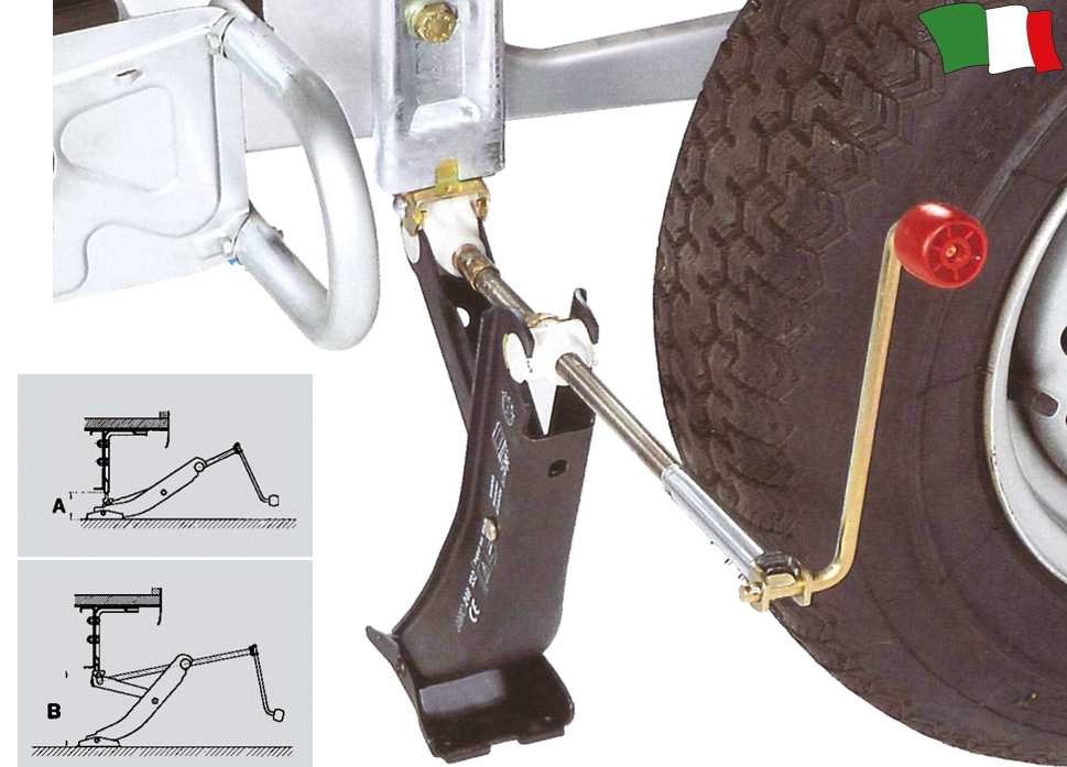Martinetti Stabilizzatori Per Rimorchio - 2 Pezzi, Pieghevoli, Capacità 300KG Sollevamento - Foto 5