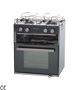 CUCINA A GAS CON PIANO DI COTTURA INOX 2 FUOCHI E FORNO CON GRILL