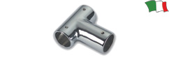 SUPPORTO A "T" A 90° IN OTTONE CROMATO