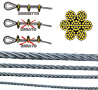 CAVO IN ACCIAIO INOX AISI 316 PREFORMATO 7x19 - 133 FILI
