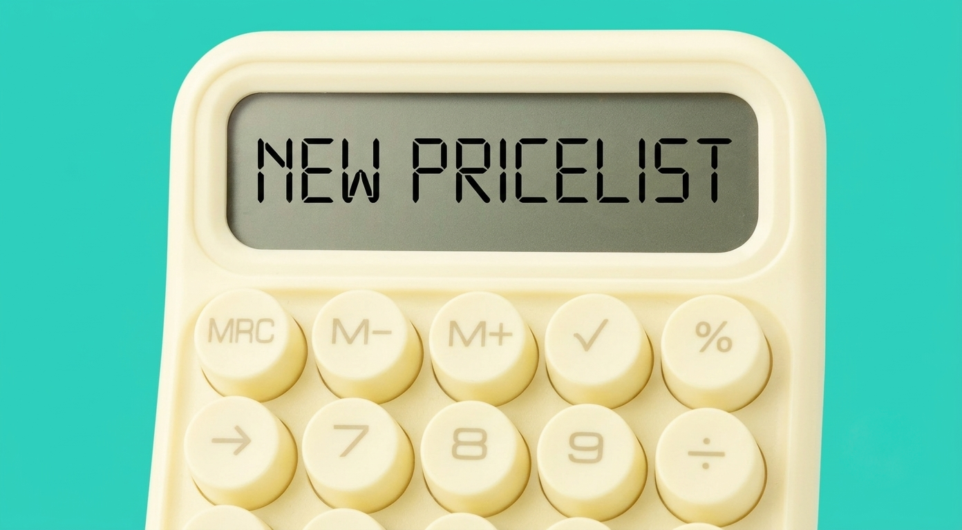 Nuovo listino prezzi